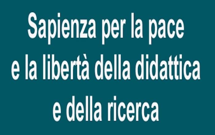 banner Sapienza per la pace e la libertà della didattica e della ricerca