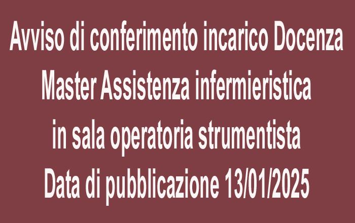 bando docenza master assistenza infermieristica