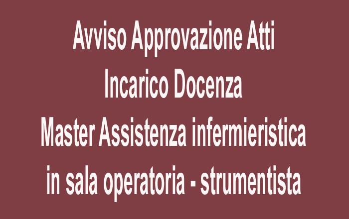 banner INCARICO DOCENZA MASTER - APPROVAZIONE ATTI
