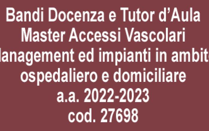 notizia master accessi vascolari