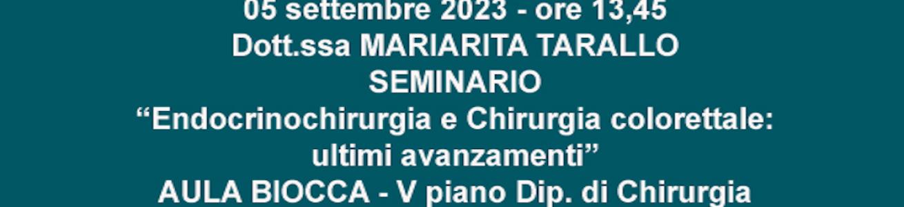 seminario dott.ssa Tarallo