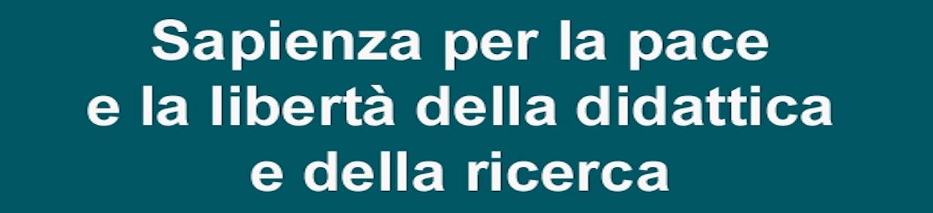 banner Sapienza per la pace e la libertà della didattica e della ricerca